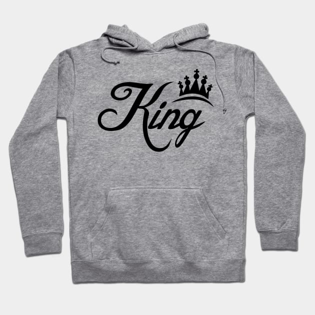 King text writing in black design Hoodie by Spinkly